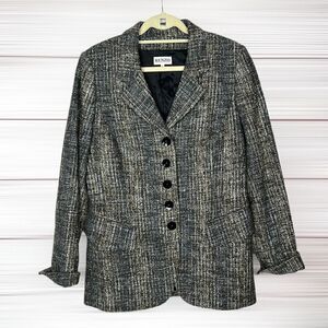 RENZO Germany Wool Blend Tweed Blazer EUR 40 US 10-12